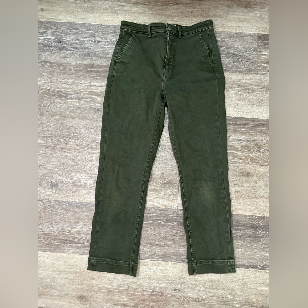 Everlane Green Slim Crop Pants
